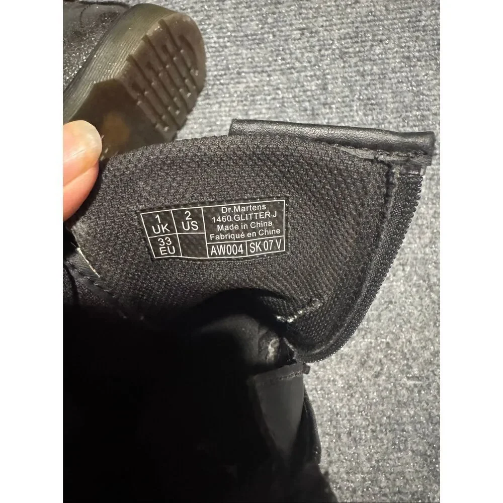 Dr. Martens sparkling combat boots 2 kids